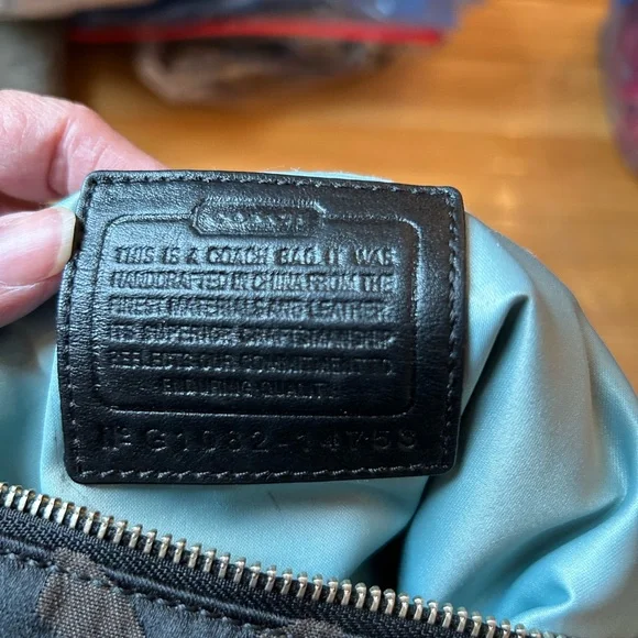 Coach Black Shoulder Bag with Logo Pattern Beautiful! - Picture 2 of 13